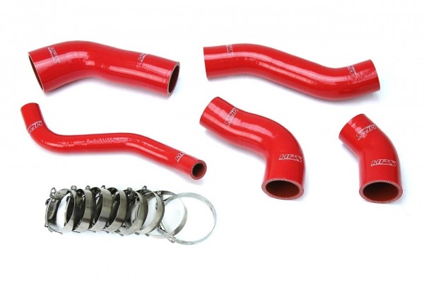 HPS Red Reinforced Silicone Intercooler Hose Kit for Hyundai 13-17 Veloster 1.6L Turbo