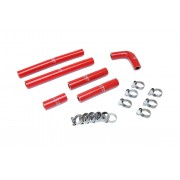 HPS Red Reinforced Silicone Rear Heater Hose Kit 1FZ-FE for Lexus 96-97 LX450 FJ80 4.5L I6 equipped with rear heater