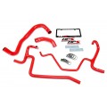 HPS Red Reinforced Silicone Radiator + Heater Hose Kit Coolant for Dodge 11-17 Charger 5.7L V8 Non Pursuit