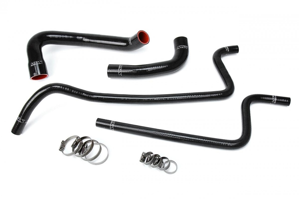 Jeep 00-01 Wrangler TJ  Left Hand Drive HPS Black High Temp Reinforced  Silicone Radiator + Heater Hose Kit Coolant OEM Replacement