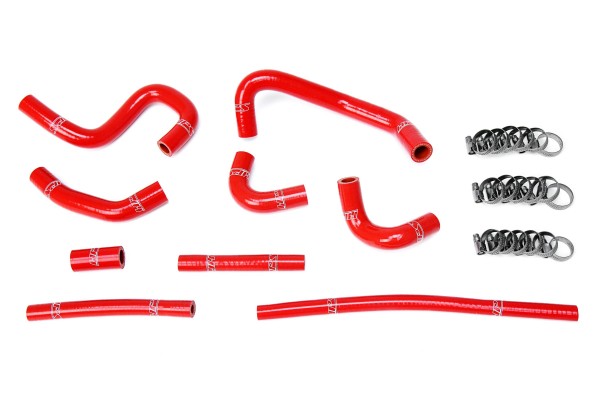 HPS Red Reinforced Silicone Heater Hose Kit Coolant for Toyota 96-02 4Runner 3.4L V6