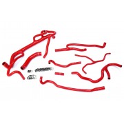 HPS Red Reinforced Silicone Radiator + Heater Hose Kit Coolant for Chevy 16-17 Camaro SS Coupe 6.2L V8