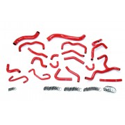 HPS Red Reinforced Silicone Radiator + Heater Hose Kit Coolant for Toyota 17-18 Land Cruiser 5.7L V8