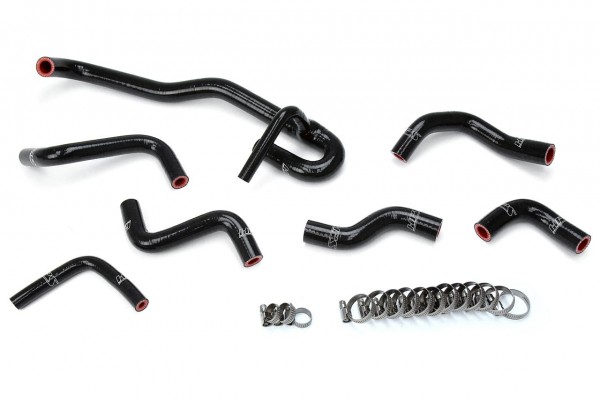 HPS Reinforced Black Silicone Heater Hose Kit Coolant for Toyota 89-92 4Runner 3.0L V6 with Rear Heater Left Hand Drive