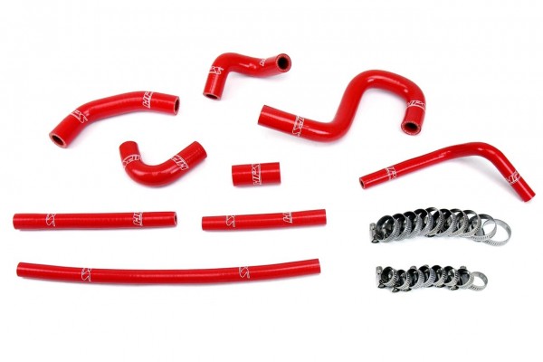 HPS Reinforced Red Silicone Heater Hose Kit Coolant for Toyota 96-02 4Runner 3.4L V6 with rear heater