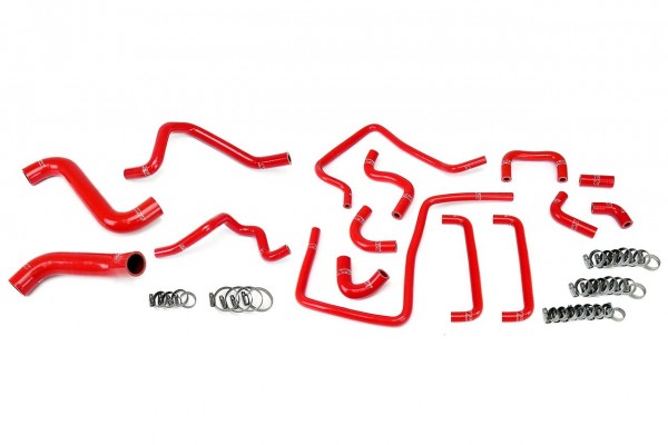 HPS Red Reinforced Silicone Radiator, Heater and Ancillary Hose Kit Coolant for Subaru 06-07 Impreza WRX 2.5L Turbo