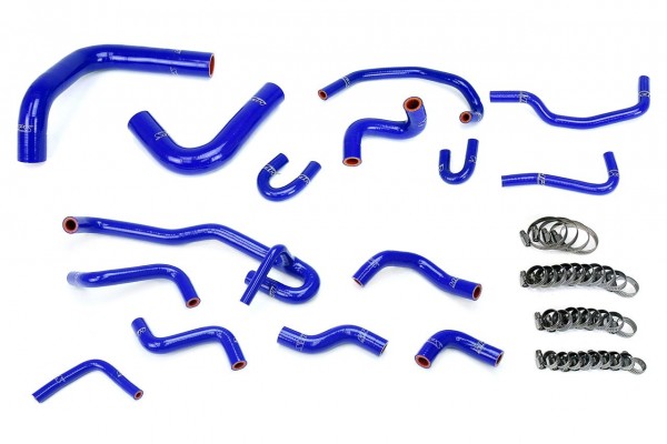 HPS Reinforced Blue Silicone Radiator + Heater Hose Kit Coolant for Toyota 89-92 4Runner 3.0L V6 with Rear Heater Left Hand Drive