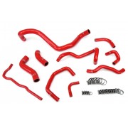 HPS Red Reinforced Silicone Radiator Hose Kit Coolant for Volkswagen 99-06 Golf MK4 1.8T Turbo Manual Trans Left Hand Drive