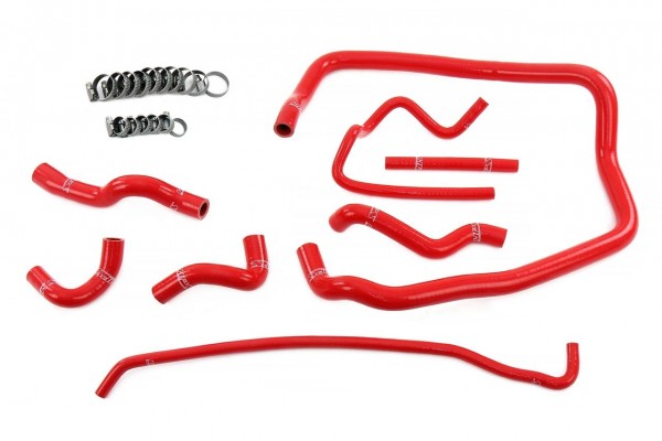 HPS Red Silicone Heater, Throttle Body, Expansion Tank Coolant Hose Kit BMW 1996-1999 328 2.8L E36 M52