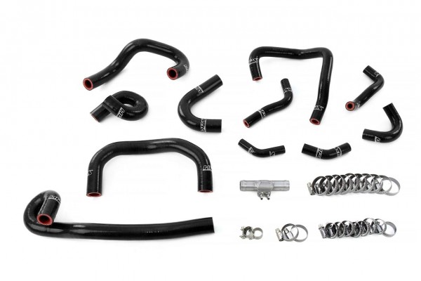 HPS Black Reinforced Silicone Heater and Ancillary Hoses Kit Coolant for Nissan 95-98 Skyline GTR R33 RB26DETT Twin Turbo