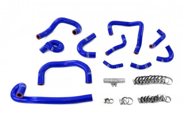 HPS Blue Reinforced Silicone Heater and Ancillary Hoses Kit Coolant for Nissan 95-98 Skyline GTR R33 RB26DETT Twin Turbo