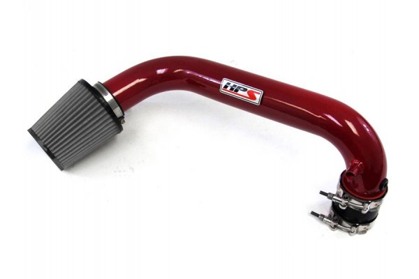 HPS Performance Shortram Air Intake 2004-2005 Honda Civic Value Package 1.7L, Includes Heat Shield, Red
