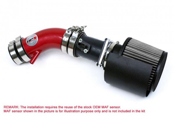 HPS Performance Shortram Air Intake 2002-2006 Nissan Altima 2.5L 4Cyl, Includes Heat Shield, Red
