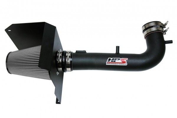 HPS Black Cold Air Intake Kit with Heat Shield for 14-18 GMC Sierra 1500 5.3L V8