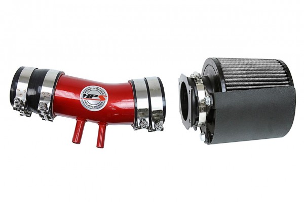 HPS Performance Shortram Air Intake Kit 99-04 Nissan Frontier 3.3L V6 Non Supercharged, Includes Heat Shield, Red
