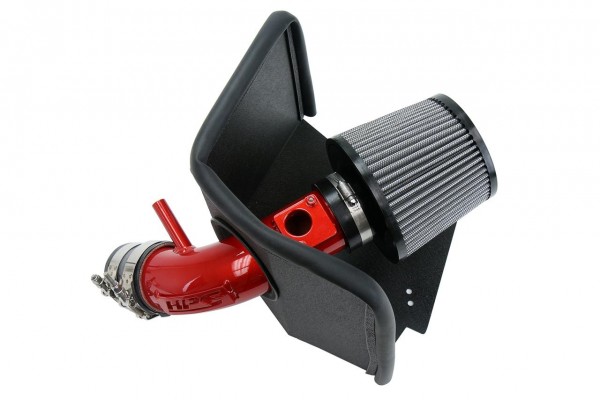 HPS Red Shortram Air Intake Kit with Heat Shield for 2016 Scion iM 1.8L