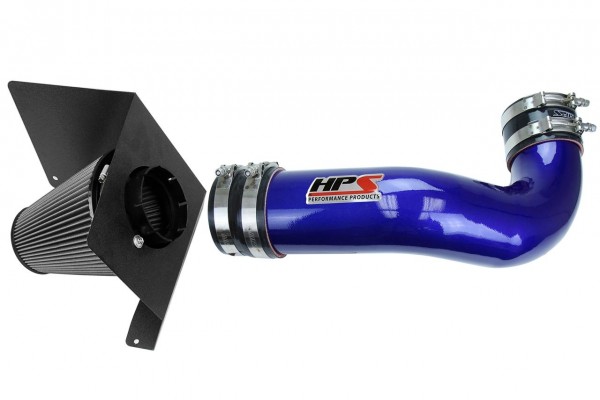 HPS Performance Cold Air Intake Kit 07-08 GMC Yukon 4.8L 5.3L 6.0L 6.2L V8, Includes Heat Shield, Blue