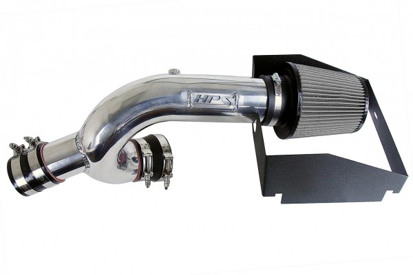 HPS Polish Cold Air Intake Kit with Heat Shield for 15-16 Ford F150 3.5L Ecoboost Turbo
