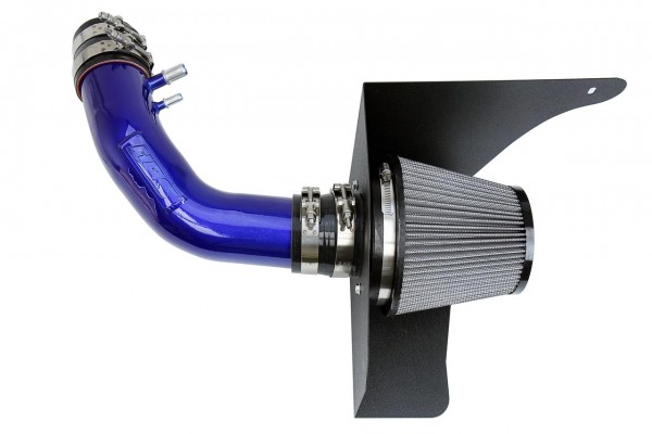 HPS Performance Cold Air Intake Kit 15-17 Ford Mustang 3.7L V6, Includes Heat Shield, Blue