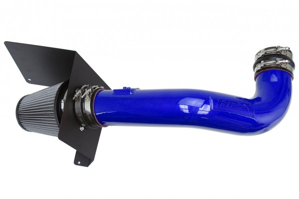 HPS Performance Shortram Air Intake Kit 2009-2014 Chevy Tahoe 4.8L 5.3L 6.2L V8 (Excludes Hybrid), Includes Heat Shield, Blue
