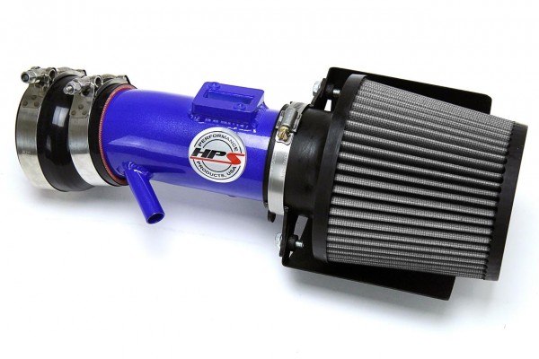 HPS Performance Shortram Air Intake Kit 13-17 Nissan Pathfinder 3.5L V6, Includes Heat Shield, Blue