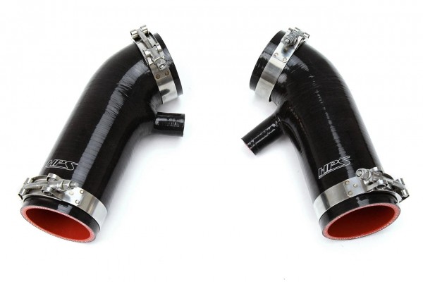 HPS BLACK REINFORCED SILICONE POST MAF AIR INTAKE HOSE KIT FOR INFINITI 08-09 EX35 3.7L