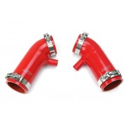 HPS RED REINFORCED SILICONE POST MAF AIR INTAKE HOSE KIT FOR INFINITI 08-09 EX35 3.7L