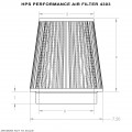 HPS Performance Air Filter 6" ID, 6" Element Length, 7" Overall Length