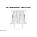 HPS Performance Air Filter 2.75" ID, 7" Element Length, 7-5/8" Overall Length, HPS-4327 HPS Performance Air Filter 2.75" ID, 7" Element Length, 7-5/8" Overall Length, HPS-4327