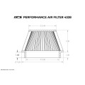 HPS Performance Air Filter 5" ID, 7" Element Length, 8" Overall Length, HPS-4338