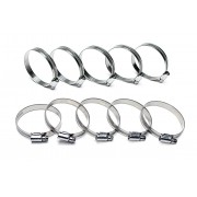 HPS Stainless Steel Embossed Hose Clamps SAE 6 10pc Pack 1/2" - 13/16" (13mm-20mm)