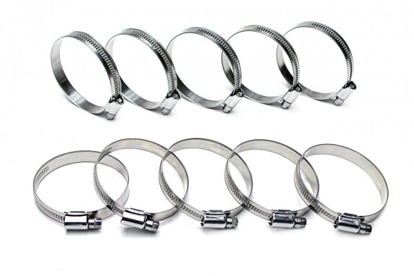 3-1/2-4-5/16 Pack of 2 HPS EMSC-90-110x2 Stainless Steel Embossed Hose Clamps SAE 60 