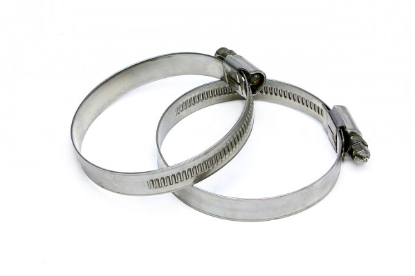 HPS Stainless Steel Embossed Hose Clamps SAE 72 2pcs Pack 4-5/16" - 5" (110mm-127mm)