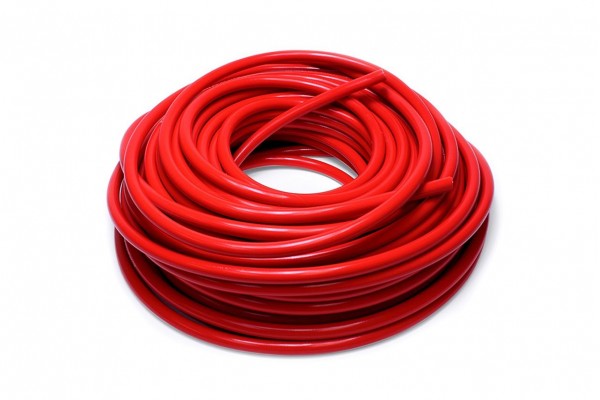 HPS 1" ID Red high temp reinforced silicone heater hose 100 feet roll, Max Working Pressure 50 psi, Max Temperature Rating: 350F, Bend Radius: 4.5"