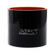 HPS HIGH TEMP 1" ID X 3" LONG 4-PLY REINFORCED SILICONE STRAIGHT COUPLER HOSE BLACK (25MM ID X 76MM LENGTH)