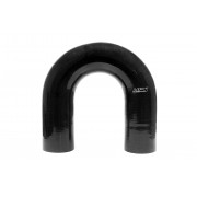HPS HIGH TEMP 2" ID 4-PLY REINFORCED SILICONE 180 DEGREE U BEND ELBOW COUPLER HOSE BLACK (51MM ID)