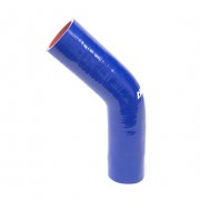 HPS HIGH TEMP 5/16" ID 4-PLY REINFORCED SILICONE 45 DEGREE ELBOW COUPLER HOSE BLUE (8MM ID)