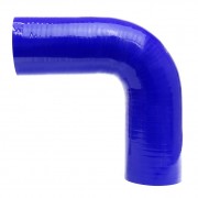 HPS HIGH TEMP 3" ID 4-PLY REINFORCED SILICONE 90 DEGREE ELBOW COUPLER HOSE BLUE (76MM ID)