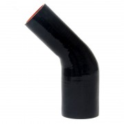 HPS 1.75" - 2.5" ID High Temp 4-ply Reinforced Silicone 45 Degree Elbow Reducer Hose Black (45mm - 63mm ID)