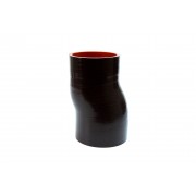 HPS 3.5" ID , 6" Long High Temp 4-ply Reinforced Silicone Offset Coupler Hose Black (89mm ID , 152mm Length)
