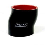 HPS HIGH TEMP 4-PLY REINFORCED 3.5" ID X 3" LONG SILICONE OFFSET COUPLER HOSE BLACK (89MM ID X 76MM LENGTH)