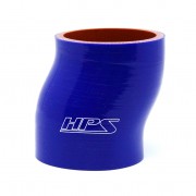 HPS 2.75" ID , 3" Long High Temp 4-ply Reinforced Silicone Offset Coupler Hose Blue (70mm ID , 76mm Length)