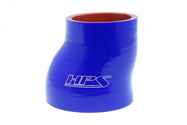HPS 2.25" - 2.75" ID , 3" Long High Temp 4-ply Reinforced Silicone Offset Reducer Coupler Hose Blue (57mm - 70mm ID , 76mm Length)