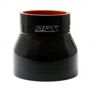 HPS 2-1/8" - 2.5" ID , 3" Long High Temp 4-ply Reinforced Silicone Reducer Coupler Hose Black (54mm - 63mm ID , 76mm Length)