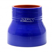 HPS 3.38" - 3.5" ID , 3" Long High Temp 4-ply Reinforced Silicone Reducer Coupler Hose Blue (86mm - 89mm ID , 76mm Length)