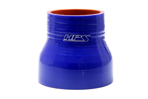 HPS 2-1/8" - 2.75" ID , 3" Long High Temp 4-ply Reinforced Silicone Reducer Coupler Hose Blue (54mm - 70mm ID , 76mm Length)