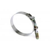 HPS STAINLESS STEEL SPRING LOADED T-BOLT CLAMP SAE 108 FOR 4" ID HOSE - EFFECTIVE SIZE: 4.25"-4.57"