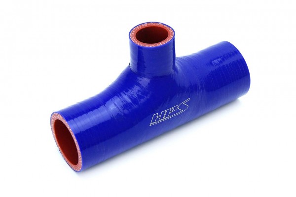 HPS 1.75" ID , 1" ID branch Blue Silicone Coupler Coolant T Hose Tee Adapter
