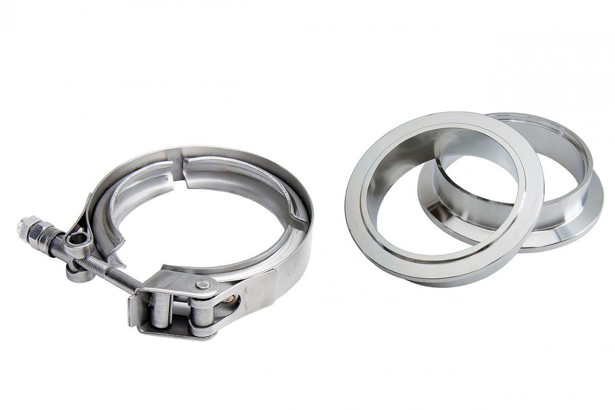 LTI 304 Stainless Steel Universal Quick Release 2.5 inch V-Band Clamp Flanges Kit 2.5 inch