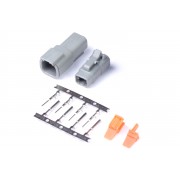 Plug and Pins Only - Matching Set of Deutsch DTM-4 Connectors (7.5 Amp)